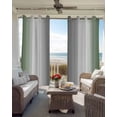 thumbnail image 4 of Sage Green White Grey Blackout Curtains 63 Inches Length, Gradient Country Minimalist Color Window Treatment Thermal Insulated Drapes for Bedroom Living Room 2 Panels 84x63 Inches, 4 of 8