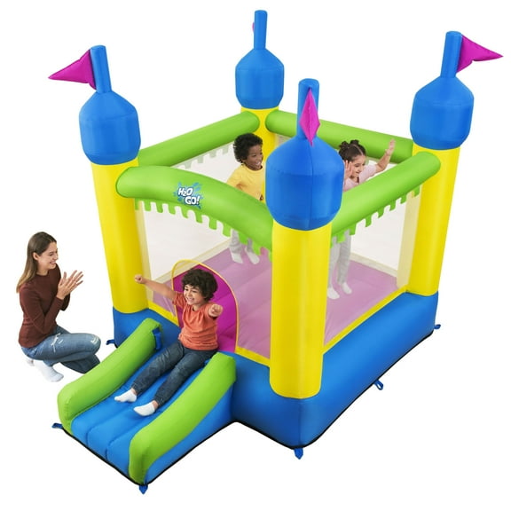 H2OGO! Castletopia Inflatable Bounce House with Slide and Blower, Indoor/Outdoor, Ages 3 