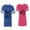 Men Royal / Women Pink, variant on If Lost Return To Mary I am Mary Unisex Couple Matching Cotton Jersey style T-Shirt Contrasting stripes on sleeves (Men Royal / Women Black) (Men S / Women S)