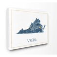 thumbnail image 2 of The Stupell Home Decor Virginia Minimal Blue Marbled Paper Silhouette Canvas Wall Art, 2 of 3