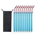 thumbnail image 4 of 10 estacas para carpa con cuerdas reflectantes, resistentes y estables, para lona de camping. Azul, 4 of 9
