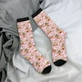 thumbnail image 5 of Pofeuu Gingerbread Houses Pink Wonderland Print Crew Socks, Adult Running Hiking Socks for Youth and Adult, 5 of 6