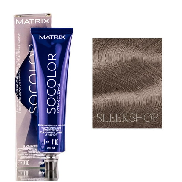 Matrix SoColor EXTRA COVERAGE, Full 100% Grey Coverage Permanent Cream Hair Color Dye, 508NA, Medium Blonde Neutral Ash Extra Coverage, Pack of 1 w/ Sleek Teasing Comb Matrix SoColor EXTRA COVERAGE, Full 100% Grey Coverage Permanent Cream Hair Color Dye, 508NA, Medium Blonde Neutral Ash Extra Coverage, Pack of 1 w/ Sleek Teasing Comb