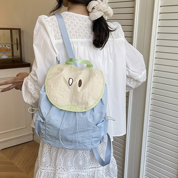 Backpack for Teen Girls Compact Casual Daypack Cute School Backpack with Comfortable Shoulder Straps Light Blue One Size