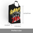 thumbnail image 3 of LNWH 50L Large Capacity Foldable Laundry Basket, Game Zone Slogan Pattern Laundry Hamper, 3 of 6