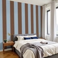 thumbnail image 2 of Wallpaper Brown Blue Striped Design Peel and Stick Wall Murals 100"H x 144"W Removable PVC Wall Paper Self-Adhesive Wall Paintings Art Decor for Bedroom Living Room, 2 of 7