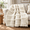 Cream-60"x80", variant on Army Green 60"x80" Quilted Boho Throw Blanket for Bed Sofa Couch