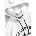 thumbnail image 4 of ZAFUL for Junior Letter Graphic Embroidered Fleece Mask Hoodie White S, 4 of 6