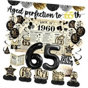 SKYSONIC 50th Birthday Decor for Men and Women, 35PCS Vintage 1975 Theme 50th Birthday Backdrop, Banners, Cake Topper, Balloons, Paper Poms, Honeycomb Centerpieces, Supplies for 50th Anniversary