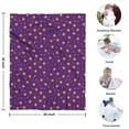 thumbnail image 4 of Purple Sun Star Swirl Pattern Blanket,Comfortable Soft Flannel Throw Blanket,All Season,Warm Lightweight Blankets for Sofa Bed Couch Living Room Chair,30"x40", 4 of 4