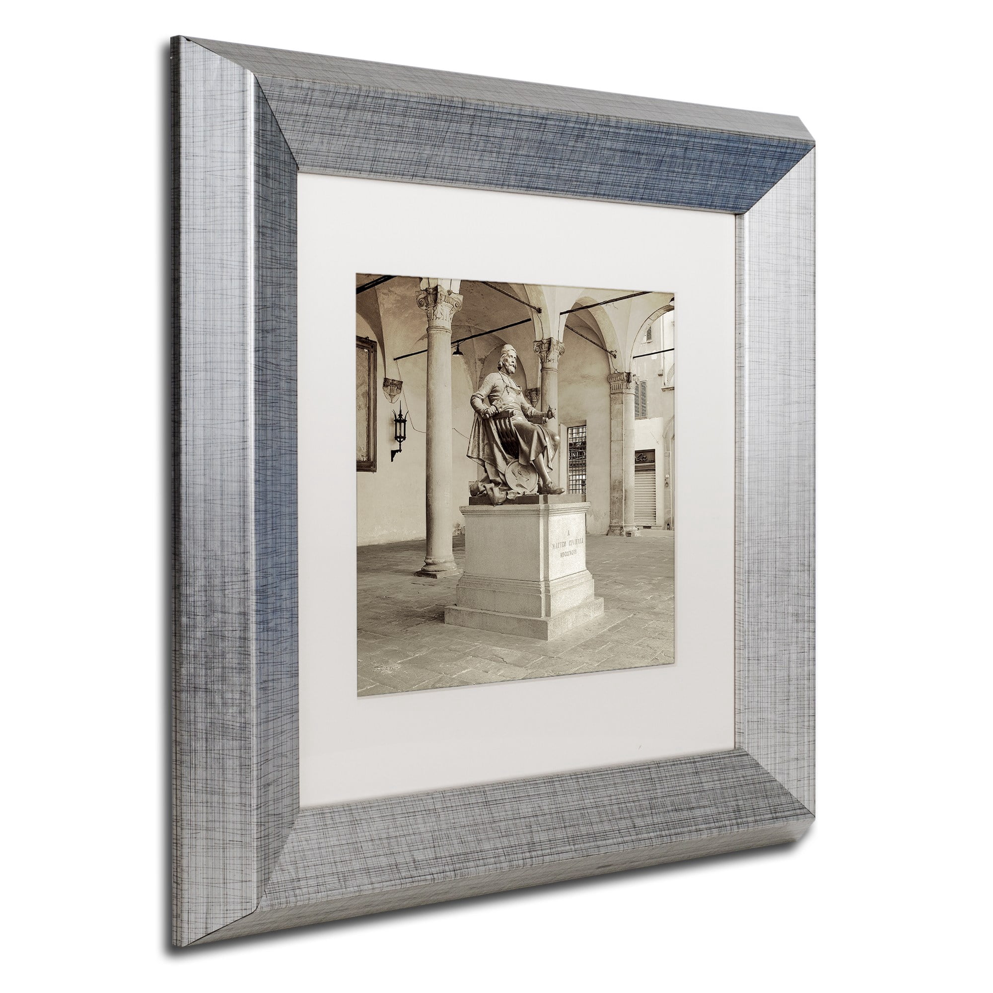 Trademark Fine Art "Lucca II" Canvas Art by Alan Blaustein, White Matte, Silver Frame