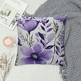 thumbnail image 2 of Purple Floral Throw Pillow Case, Cute Flower Decor Pillow Cover, Bedroom Living Room Cushion Cover for Couch Sofa Bed,, 2 of 5
