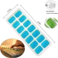 thumbnail image 4 of 14 compartimentos con tapa antiderrame extraíble, molde para cubitos de hielo/azul/ Kaili Sencillez, 4 of 5