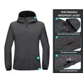 thumbnail image 4 of Little Donkey Andy Men’s Lightweight Breathable Hooded Windbreaker Golf Jacket Windproof UPF50+ for Running Travel Hiking Grey Size M, 4 of 6