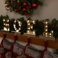 thumbnail image 3 of Northlight LED Lighted "NOEL" Christmas Stocking Holder - 6.5" - Gold and Silver - Set of 4, 3 of 9