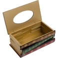 thumbnail image 4 of Caja de pañuelos de madera antigua clásica hecha a mano, cubierta rectangular para pañuelos, dispensador de papel, servilletero, decoración del hogar para baño, sala de estar, oficina, coche, 4 of 5