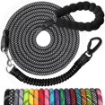 thumbnail image 1 of jenico Long Dog Leash 15FT: Heavy Duty Rope Leashes for Dogs Training with Swivel Lockable Hook Reflective Threads Bungee and Padded Handle - Dog Lead for Large Small Medium Dogs, 1 of 7