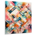thumbnail image 2 of Designart "Symmetrical Motion in Pink and Blue" Modern Geometric Metal Wall Art, 2 of 5