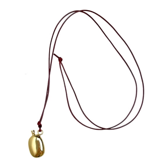 Osdhezcn Elegant Long Sweater Chain Unique Necklace with Leather Rope and Flask Pendant