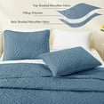 thumbnail image 6 of Exclusivo Mezcla Queen Quilt Bedding Set, Lightweight Soft Bedspreads Coverlets with 2 Pillow Shams, Modern Bluish Grey Quilts Queen Full Size for All Seasons, 6 of 7