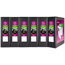 Avery Durable View 3 Ring Binder, 3" Slant Rings, 1 Black Binder (17041) - 6 Pack
