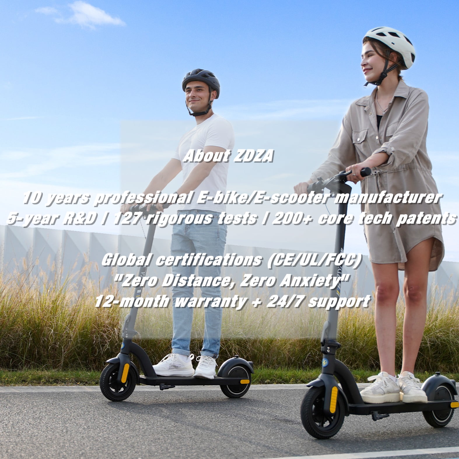 ZDZA Electric Scooter for Adults, 19MPH 350W Escooter, Up to