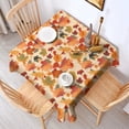 thumbnail image 2 of Autumn Fall Leaves Pattern Square Tablecloth,Waterproof Square Table Cover,Wipeable Spillproof Washable Table Cover for Home Kitchen Party Decor 42"X42"(107x107cm), 2 of 6