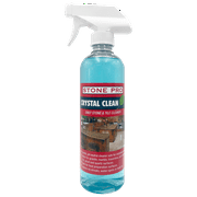 Stone Pro  Crystal Clean Daily Cleaner, Cleans and Reinforces Sealant  on Stone Surfaces like Marble & Granite, Stainless Steel, Windows, Mirrors & Glass (16 Fl Oz Ready to Use)