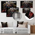 thumbnail image 4 of Designart "Tribes Mende African Mask I" African Tribes Metal Art Living Room, 4 of 5