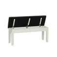thumbnail image 2 of Kesten Farmhouse Dining Bench with Storage, Vanilla White Base with Rustic Taupe Fabric, 2 of 21
