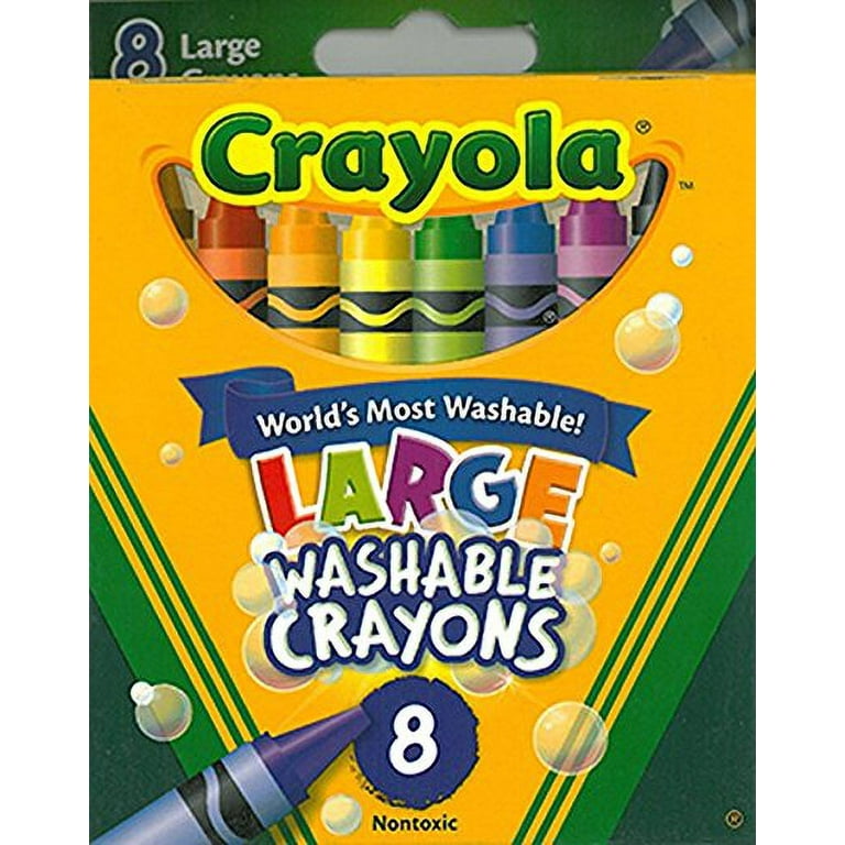 Crayola Large Washable Crayons (8-Pack) - Power Townsend Company