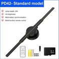 thumbnail image 2 of 3D HD Holographic Projector 244LED Holographic Player Fan for Image Video Store Bar Advertising Display US Plug, 2 of 5