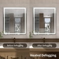 thumbnail image 2 of 30 in. W x 36 in. H Round Corner Rectangular Frameless Wall Mount LED Single Bathroom Vanity Mirror in Polished Crystal, 2 of 13