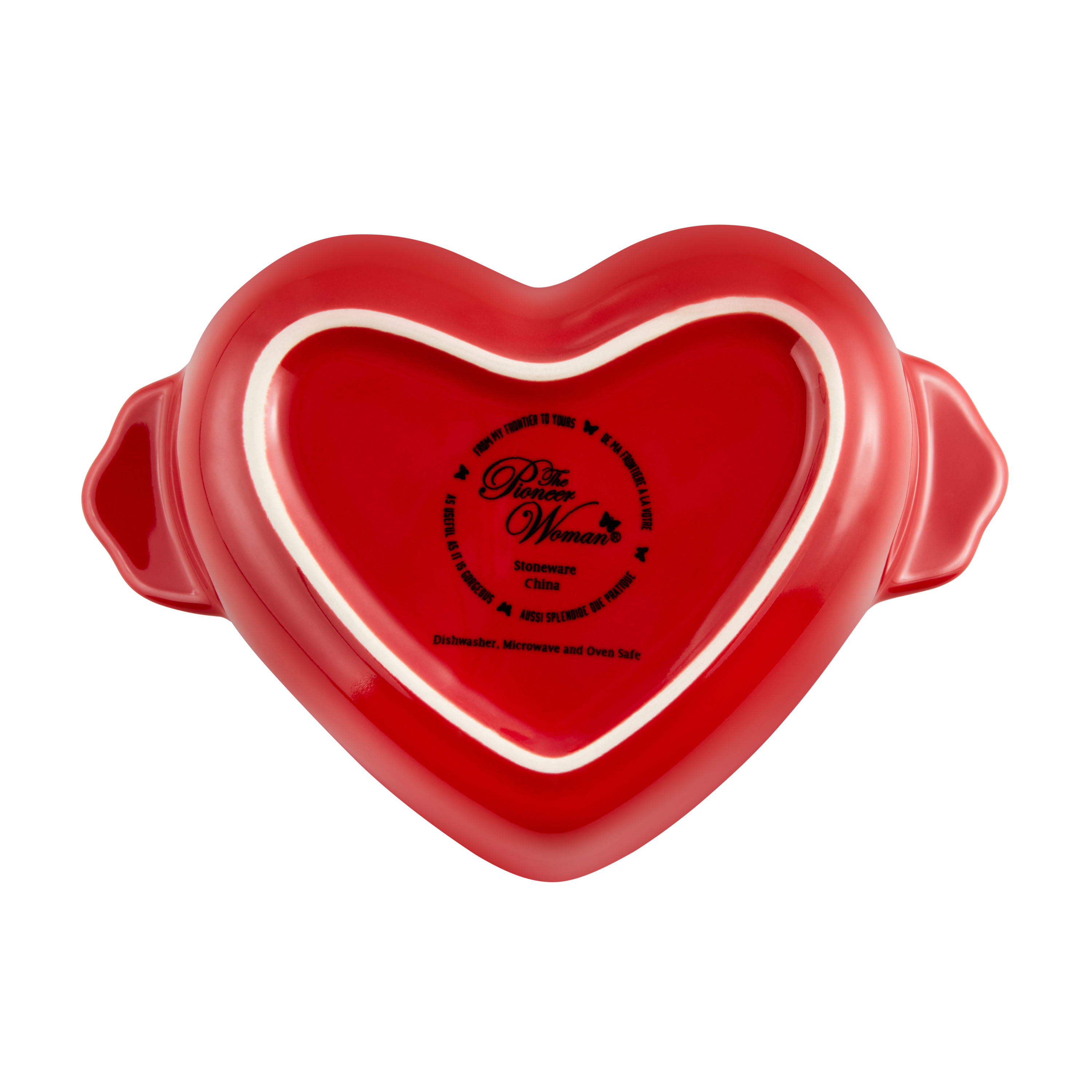3 Red Mini Heart, Ceramic Baking Dish with Lid, The Pioneer Woman 6.45" - image 5 of 7
