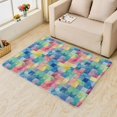 thumbnail image 2 of 4x5 Area Rug Geometric Rugs, Colorful Carpet for Living Room Bedroom Abstract Patterned Indoor Home Decor, Non Slip Soft & Low Pile Large Washable Rug ZH&170, 2 of 7