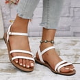thumbnail image 7 of Quaouag Women's Gladiator Strappy Flat Sandal Adjustable Beach Summer Casual Rome Shoes Open Toe Slingback Fisherman Sandals, 7 of 7