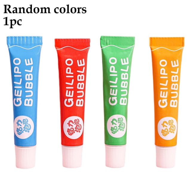 Magic Blow Bubbles Glue Toy Set, Unbreakable Blowing Bubble Paste with Straw for Kids, Colorful Creative Party Favor, Back to School Gift, Interactive Playtime Activity for Boys & Girls