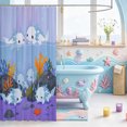 thumbnail image 3 of Manfei Cute Salamander Pattern Shower Curtain 72Wx72L,Sea Animal Axolotl Bathroom Curtain, 3 of 5