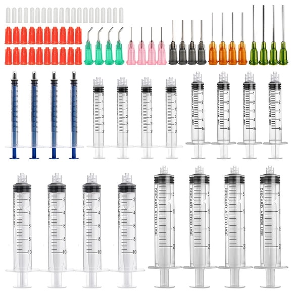 Jeringa aplicadora de pegamento FJNATINH con aguja roma de 1 ml a 20 ml