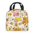 thumbnail image 2 of Large Capacity Brown Graphic Lunch Bag Insulated Lunch Box Work Gym Leakproof for Adults and Teens, 2 of 6