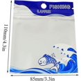 thumbnail image 2 of 50 Uds. Bolsas de plástico para cebo blando, bolsas de almacenamiento portátiles con autosellado para anzuelos de pesca, color azul, 2 of 3