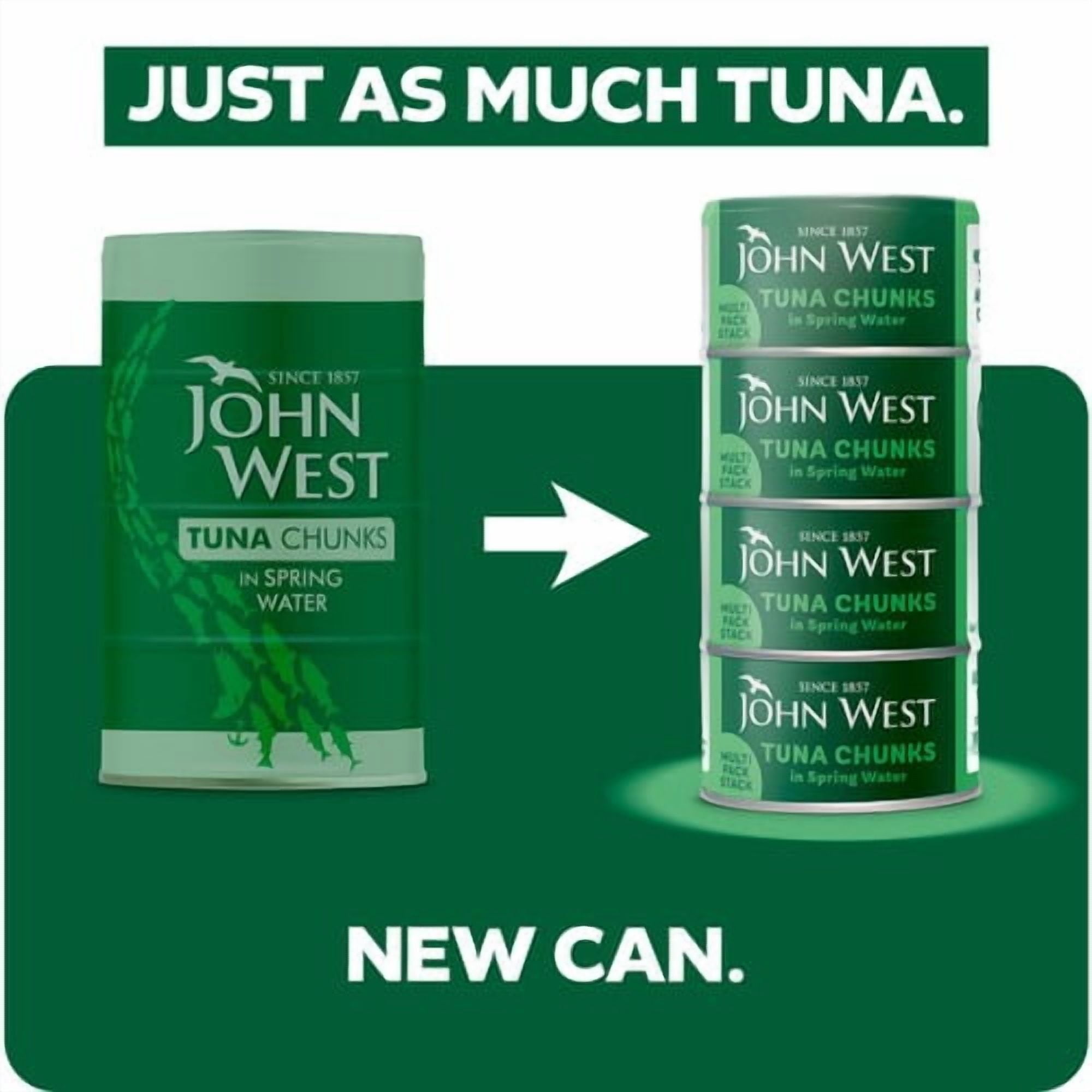 John West Tuna Chunks in Spring Water 4 x 125g, British Import (Pack of 3)