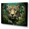 thumbnail image 2 of Designart "Elated Panthera In Rainforest" Animals Leopard Wall Art Prints, 2 of 7