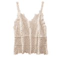 thumbnail image 2 of Womens Summer Crochet Tank Tops Sleeveless Boho Sweater Vest Beach Cover Ups Vacation (Beige One Size), 2 of 2
