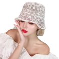 thumbnail image 2 of Lace Hat for Women's Soft Lace Flower Wide Brim Sun Hats Floppy Summer Hat Dress Lace Ladies Hat, 2 of 2