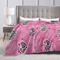 thumbnail image 6 of Pink and Black Zebra Print Flannel Blanket Super Soft Fleece Zebra Print Loves Blanket 50x40, 6 of 6