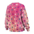 thumbnail image 5 of Xoenoiee Colorful Dog Paw Print Oversized Sweatshirts for Women Long Sleeve Cute Outfits Pullover Fall Winter 2025 Trendy Clothes with Side Pockets, Size M, 5 of 7