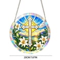 thumbnail image 3 of Cross and Lily DIY Acrylic Puzzle Suncatcher Religious Window Hanging Decoration - 7.87 Inch D, 3 of 6