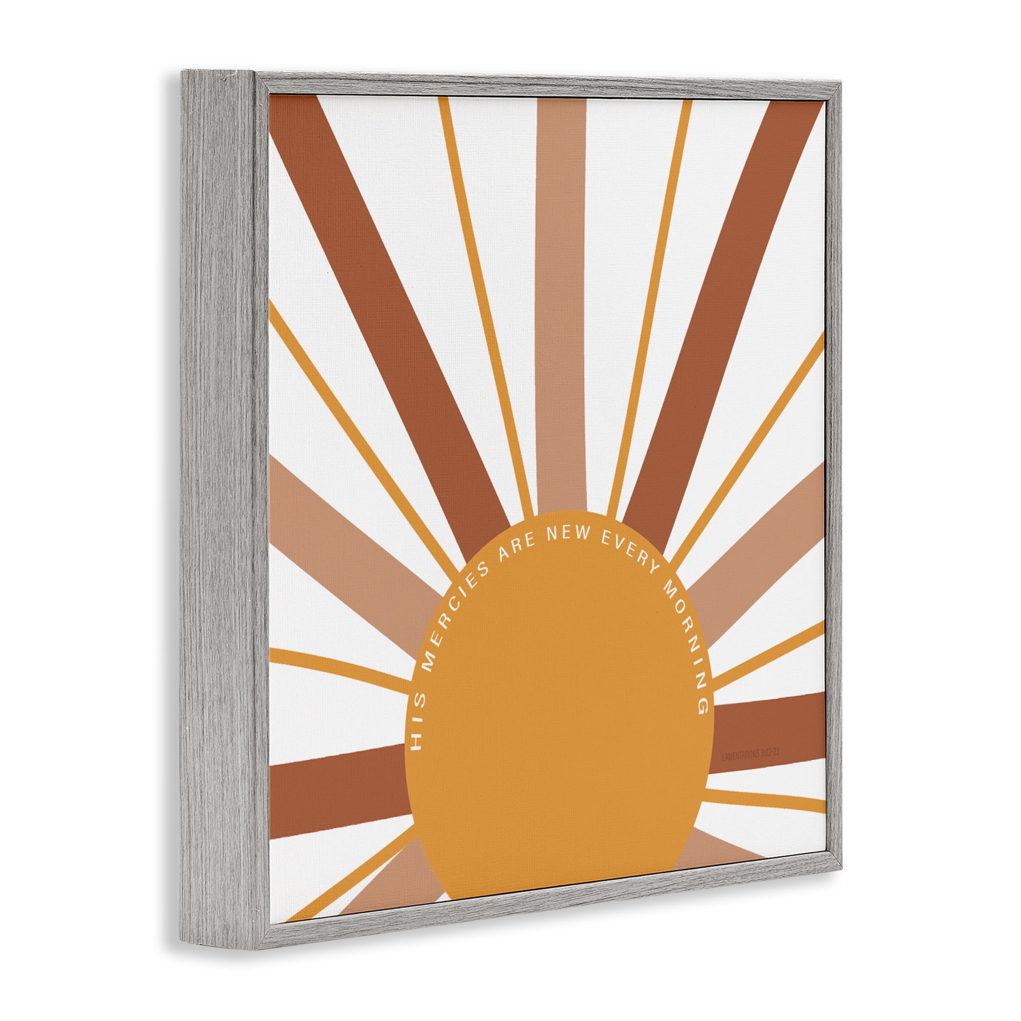 Stupell Industries His Mercies Every Morning Gray Framed Giclee Art, design by SD Graphics Studio