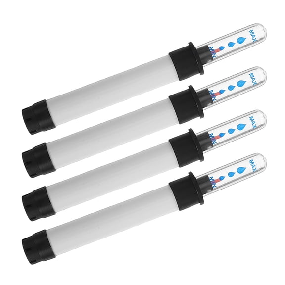 OUNONA White Plastic Water Level Gauge, Quick and Easy Installation, Visible Water Indicator, Set of 4 Pieces